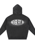 NEVER FIT IN BOXY ZIP HOODIE / SUNFADE BLACK