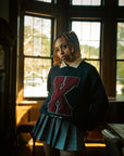 KULTURED MISFITS VARSITY KNIT SWEATER/NAVY