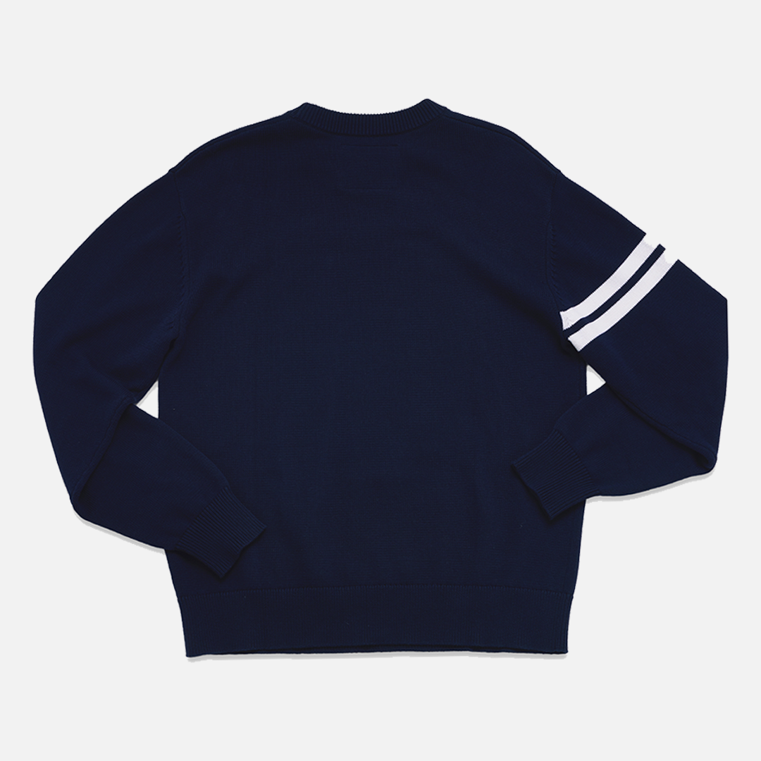 KULTURED MISFITS VARSITY KNIT SWEATER/NAVY