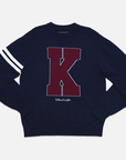 KULTURED MISFITS VARSITY KNIT SWEATER/NAVY