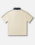 KM CONTRAST POLO / CREAM/NAVY