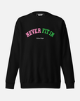 NEVER FIT IN VINTAGE CREWNECK / BLACK (WICKED EDITION)