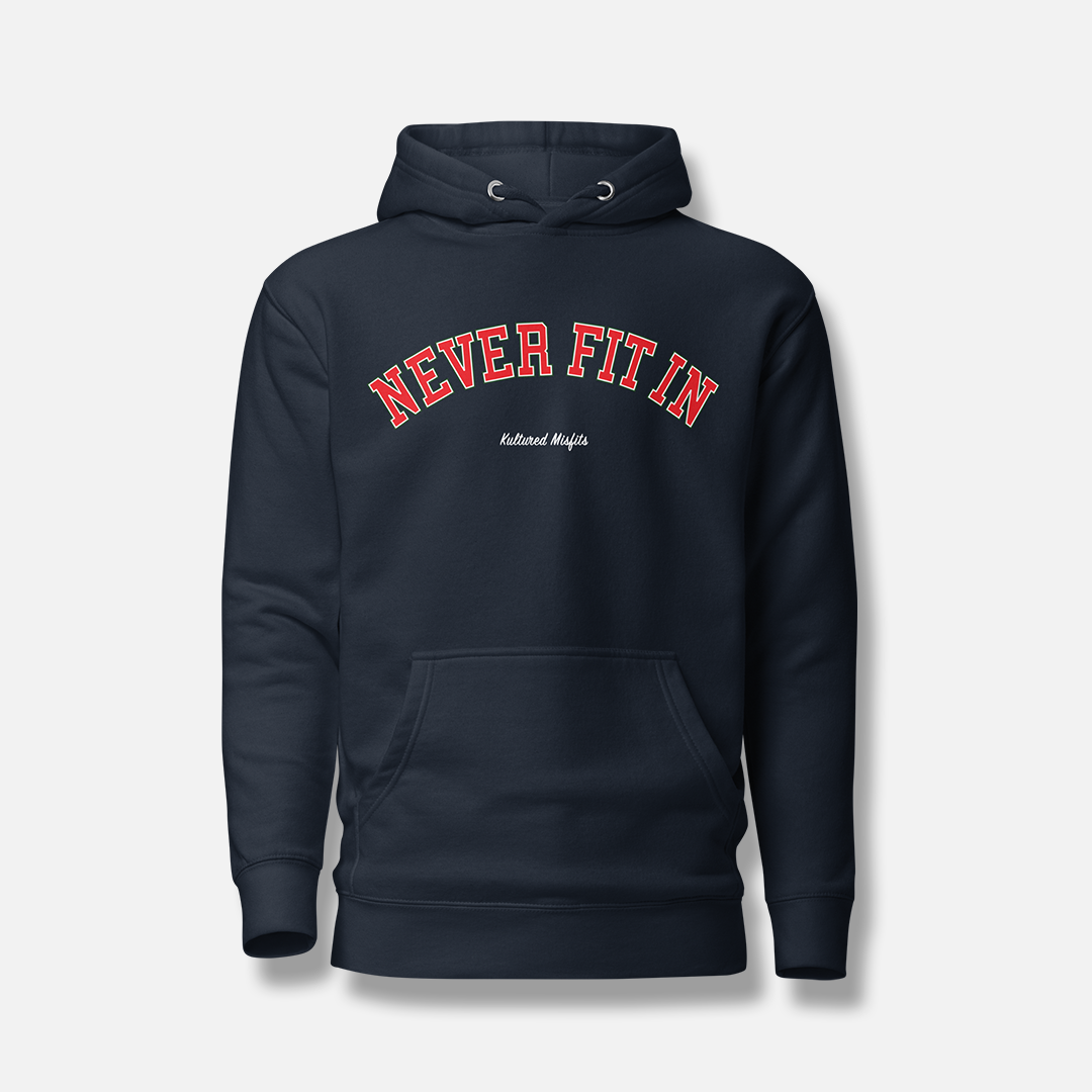 NEVER FIT IN VINTAGE HOODIE / NAVY