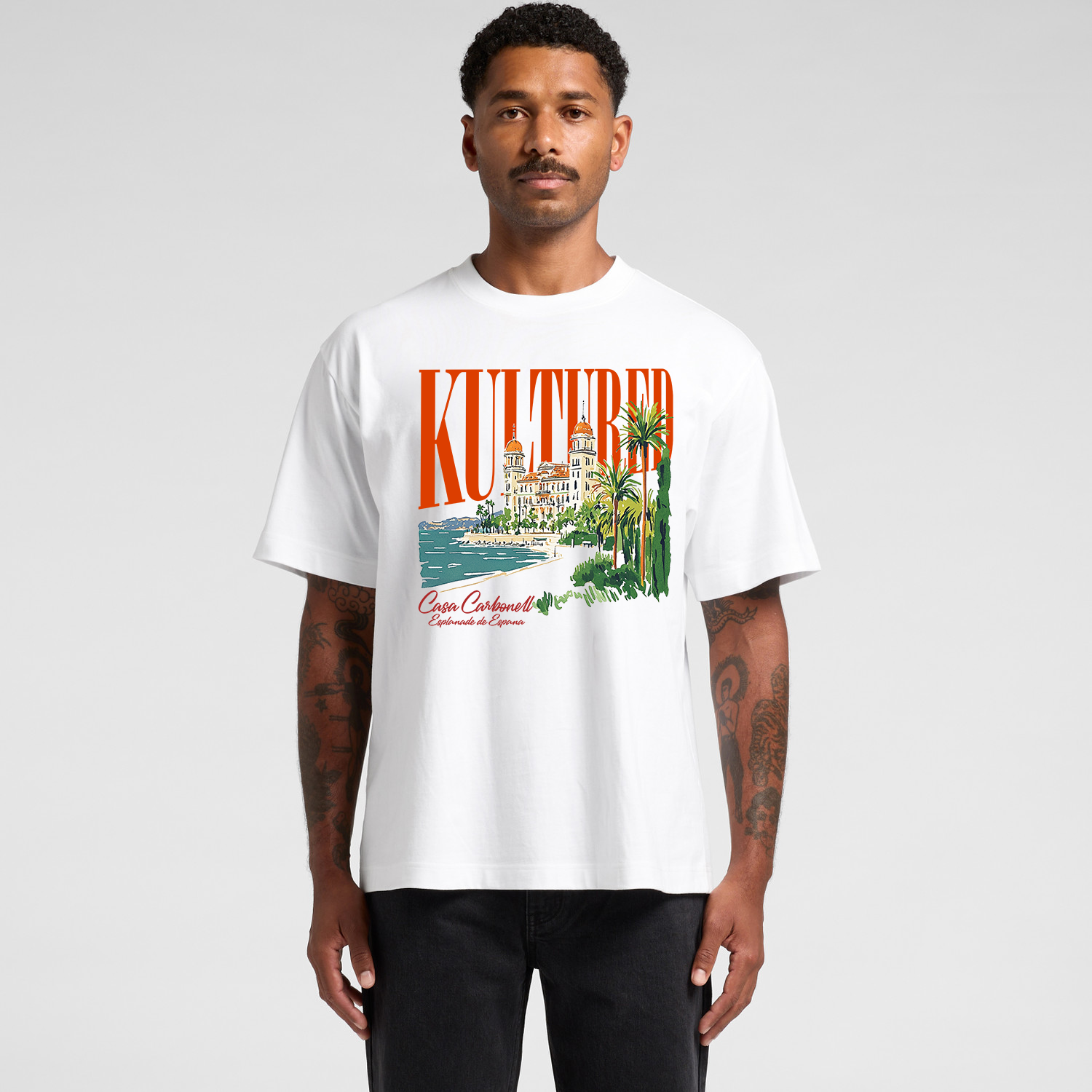 SPANISH SUNSET T-SHIRT / WHITE