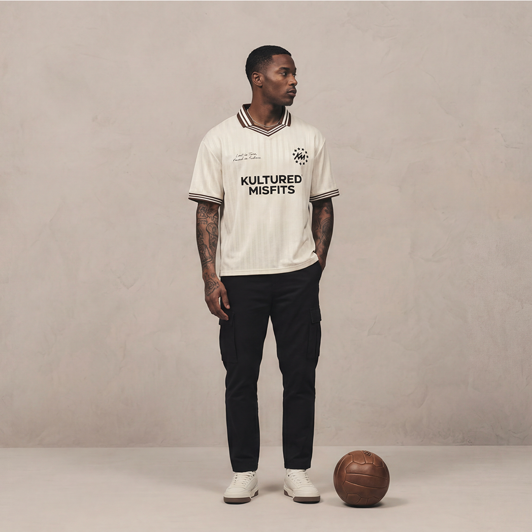 KM STRIPED SOCCER JERSEY / CREAM – Kultured Misfits