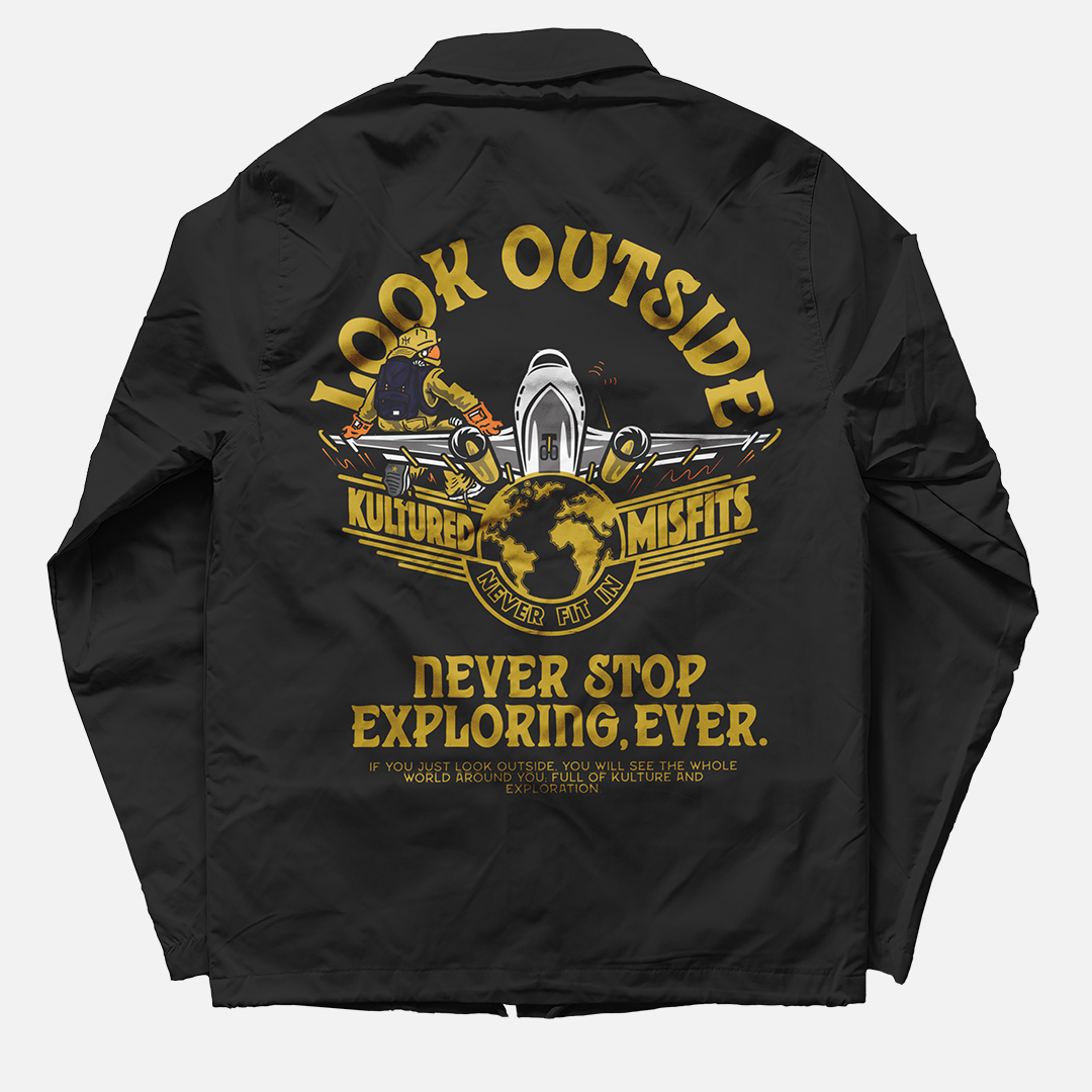 LOOK OUTSIDE COACHES JACKET (SHAQ x QUAVO x KM COLLAB LOOK OUTSIDE COACHES JACKET (SHAQ x QUAVO x KM COLLAB