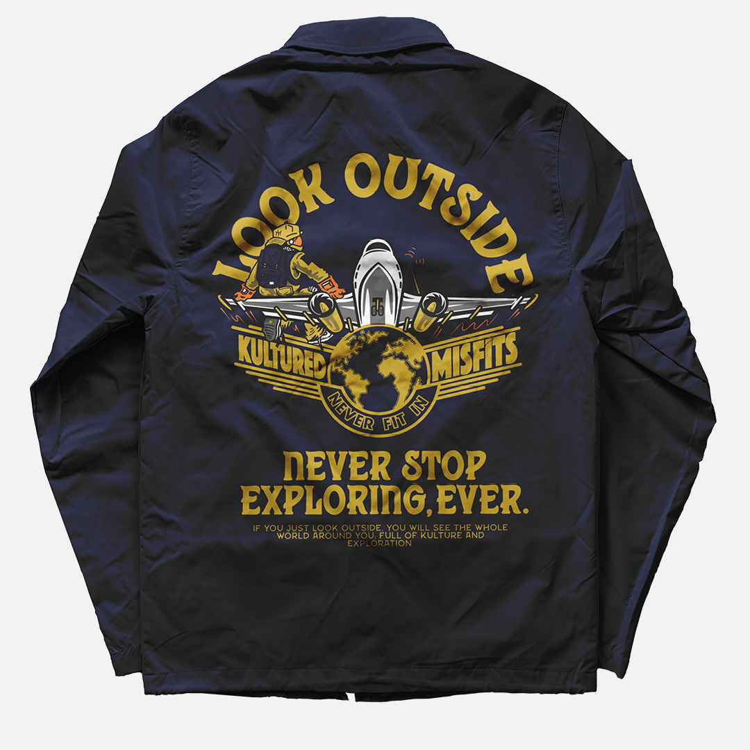 LOOK OUTSIDE COACHES JACKET / NAVY