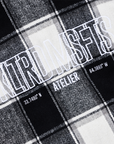 KULTURED MISFITS ATELIER CHECKERED SHIRT JACKET / BLACK AND WHITE