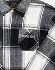 KULTURED MISFITS ATELIER CHECKERED SHIRT JACKET / BLACK AND WHITE