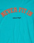 NEVER FIT IN VINTAGE T-SHIRT - KIDS / TEAL