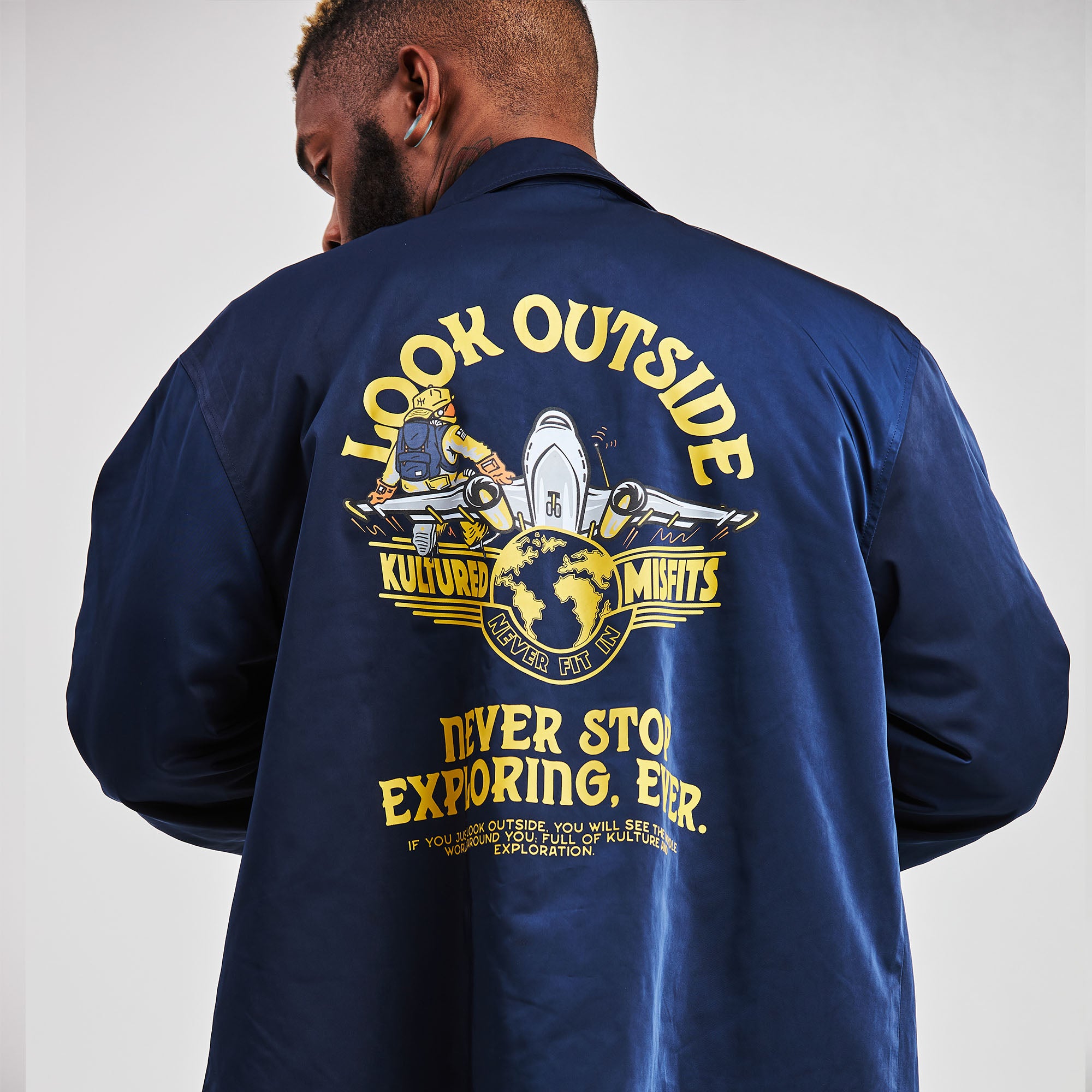 LOOK OUTSIDE COACHES JACKET / NAVY