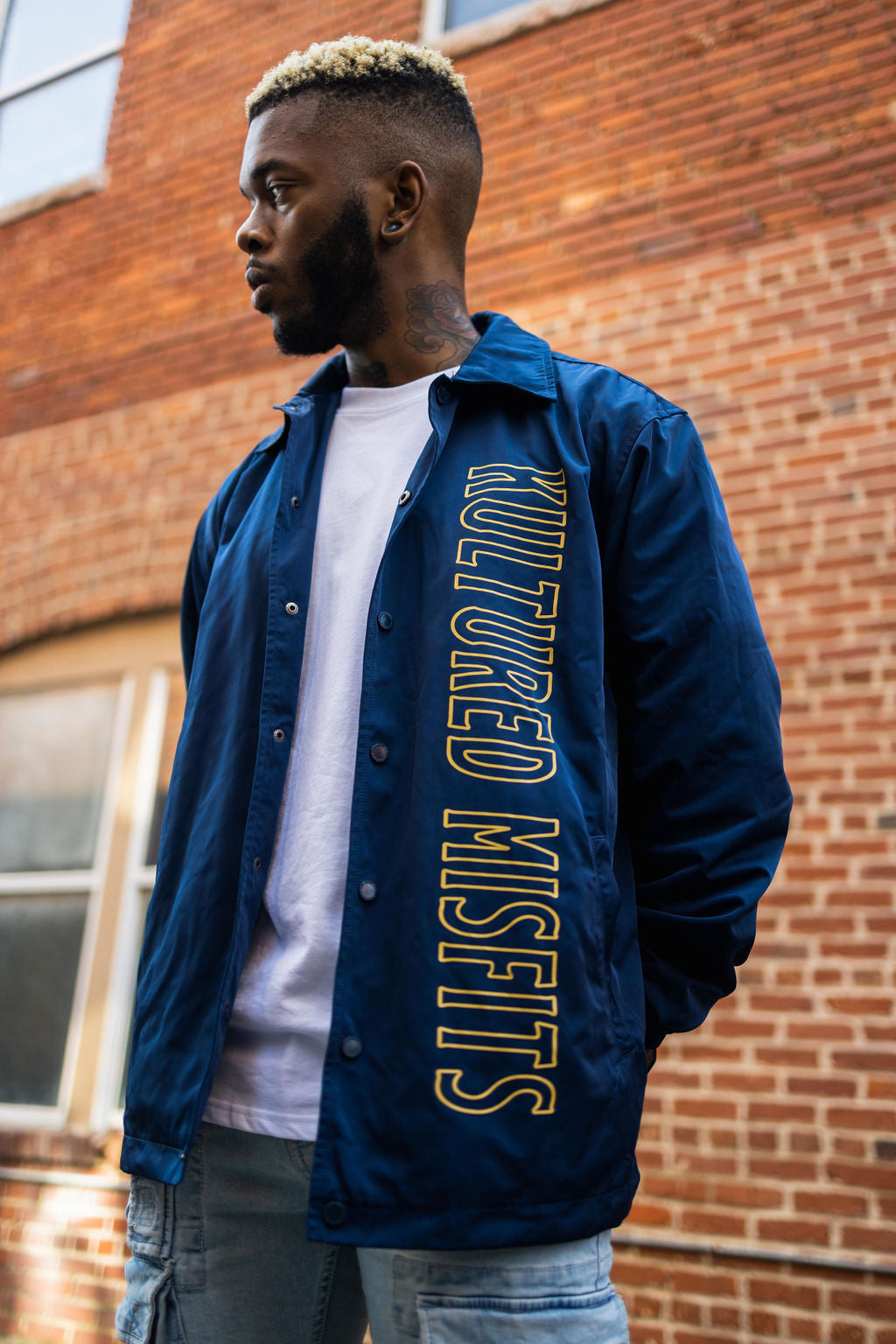 LOOK OUTSIDE COACHES JACKET / NAVY