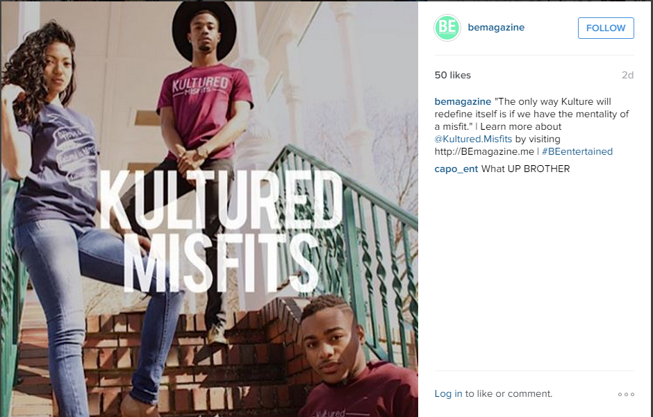 S/O to BE Magazine for featuring Kultured Misfits