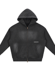NEVER FIT IN BOXY ZIP HOODIE / SUNFADE BLACK