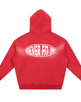 NEVER FIT IN BOXY ZIP HOODIE / SUNFADE RED