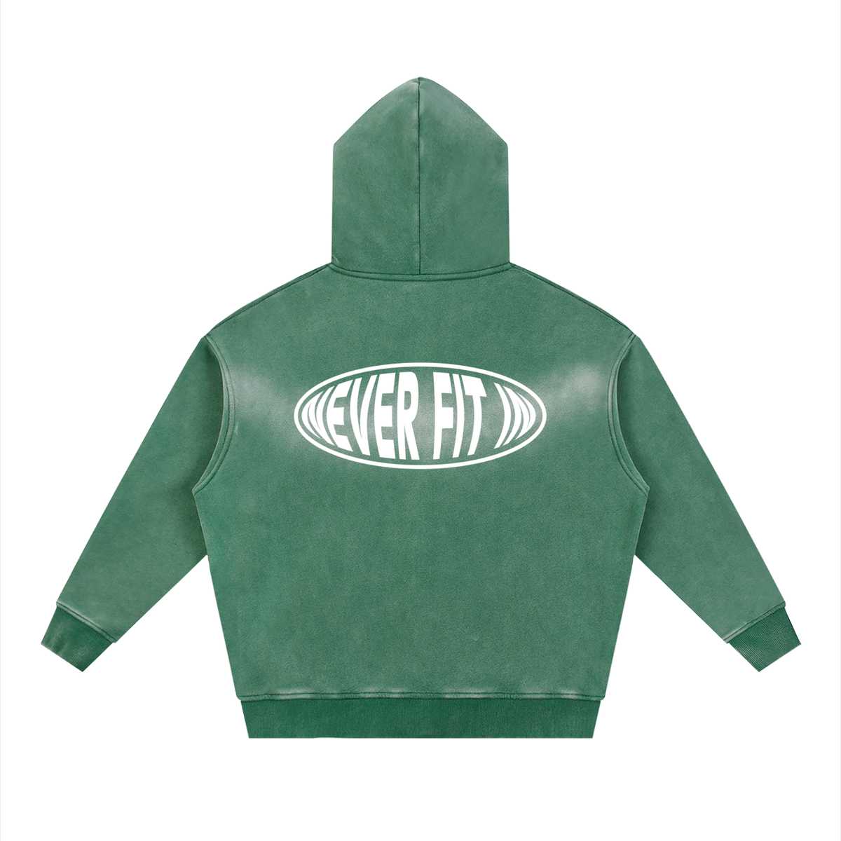 NEVER FIT IN BOXY ZIP HOODIE / SUNFADE GREEN