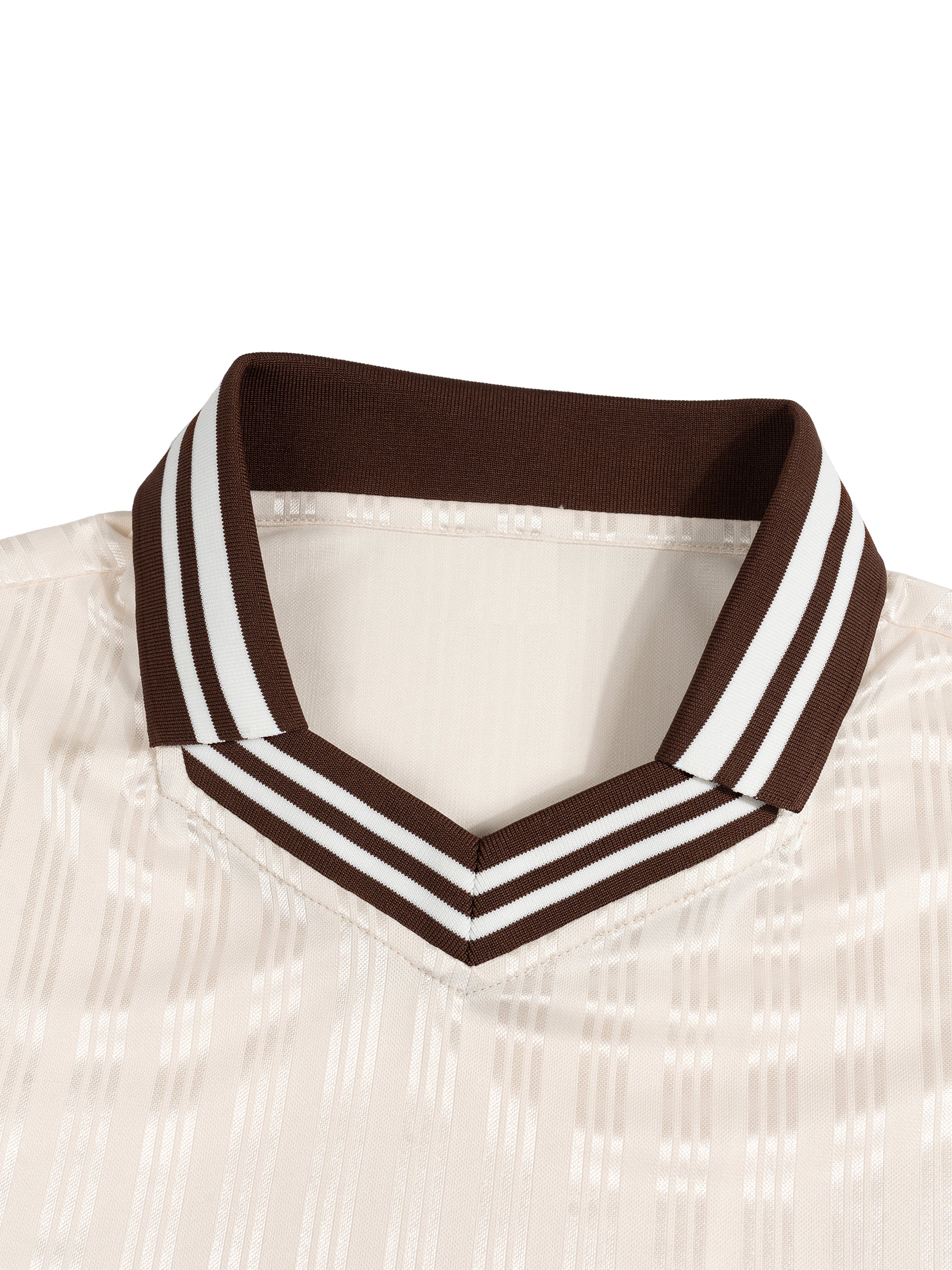 KM STRIPED SOCCER JERSEY / CREAM – Kultured Misfits KM STRIPED SOCCER JERSEY / CREAM – Kultured Misfits