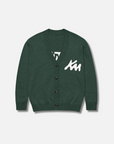 MONOGRAM CARDIGAN / FOREST GREEN