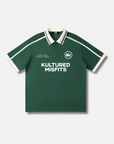 KM CONTRAST POLO / FOREST GREEN