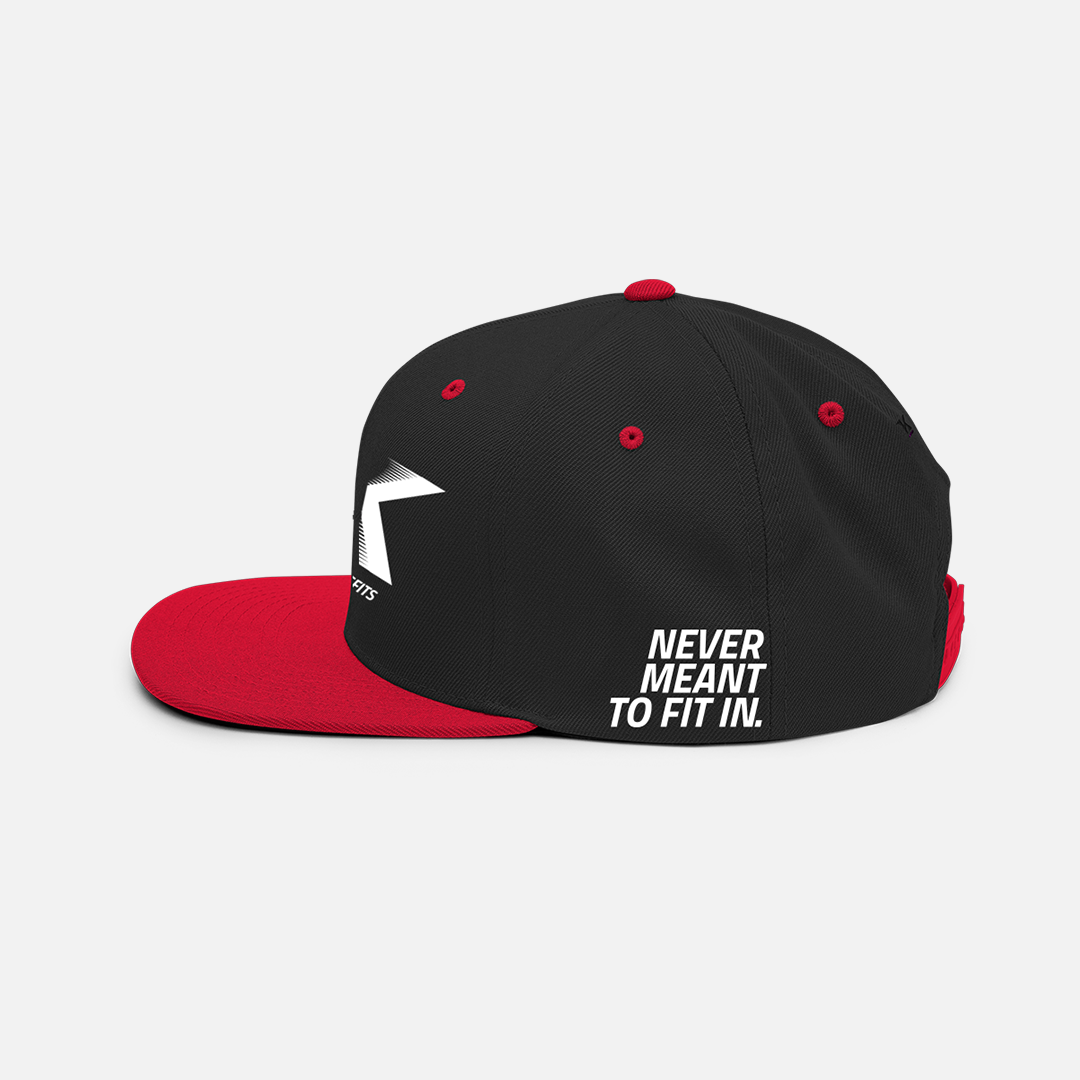 THE CLASSIC &quot;K&quot; SNAPBACK / BLACK/RED