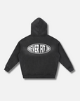 NEVER FIT IN BOXY ZIP HOODIE / SUNFADE BLACK