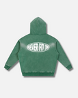 NEVER FIT IN BOXY ZIP HOODIE / SUNFADE GREEN