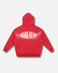 NEVER FIT IN BOXY ZIP HOODIE / SUNFADE RED