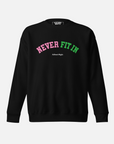 NEVER FIT IN VINTAGE CREWNECK / BLACK (WICKED EDITION)