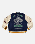 KULTURED MISFITS VARSITY WOOL JACKET / NAVY/CREAM