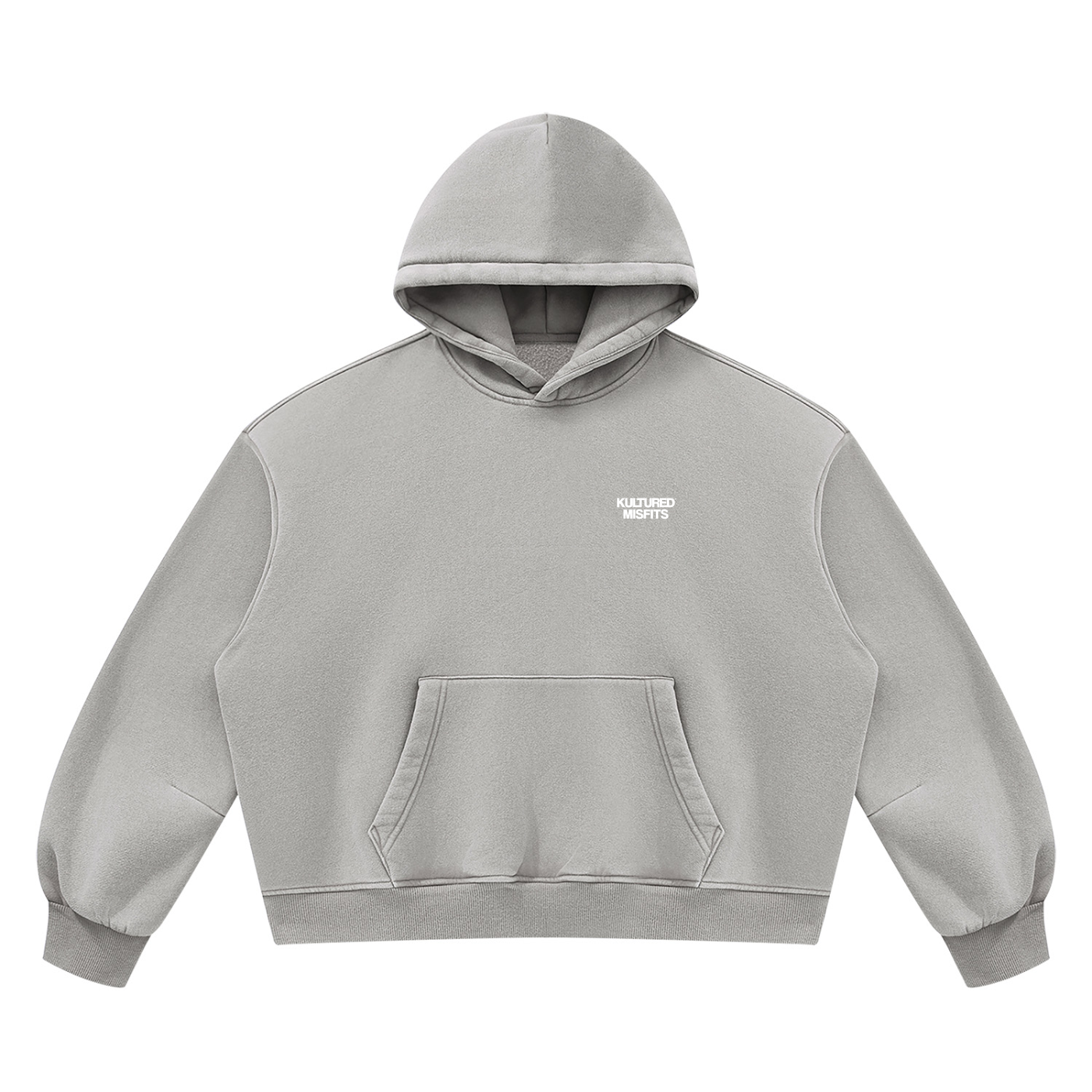 KULTURED MISFITS® ESSENTIALS BOXY HOODIE / LIGHT GREY