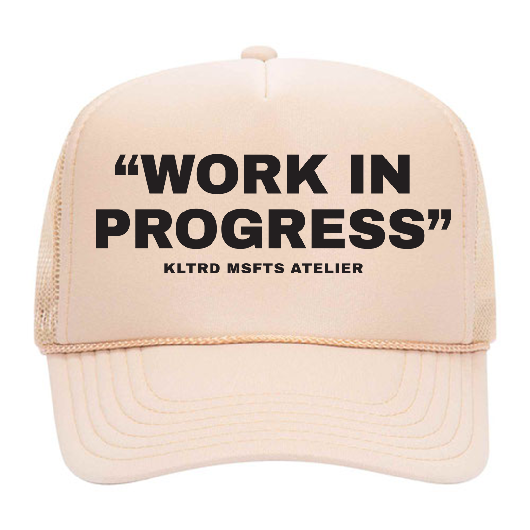 &quot;WORK IN PROGRESS&quot; MESH TRUCKER HAT