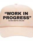 "WORK IN PROGRESS" MESH TRUCKER HAT