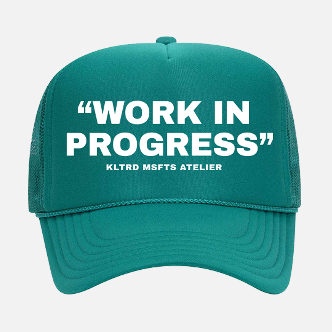 &quot;WORK IN PROGRESS&quot; MESH TRUCKER HAT